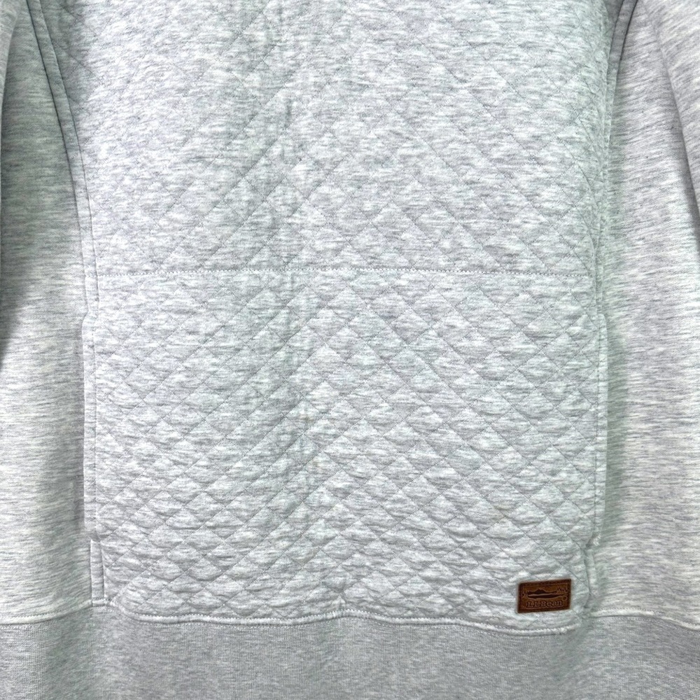 L.L. Bean Women's Quilted Quarter Zip Pullover Sweatshirt Gray Size Small - Picture 6 of 13